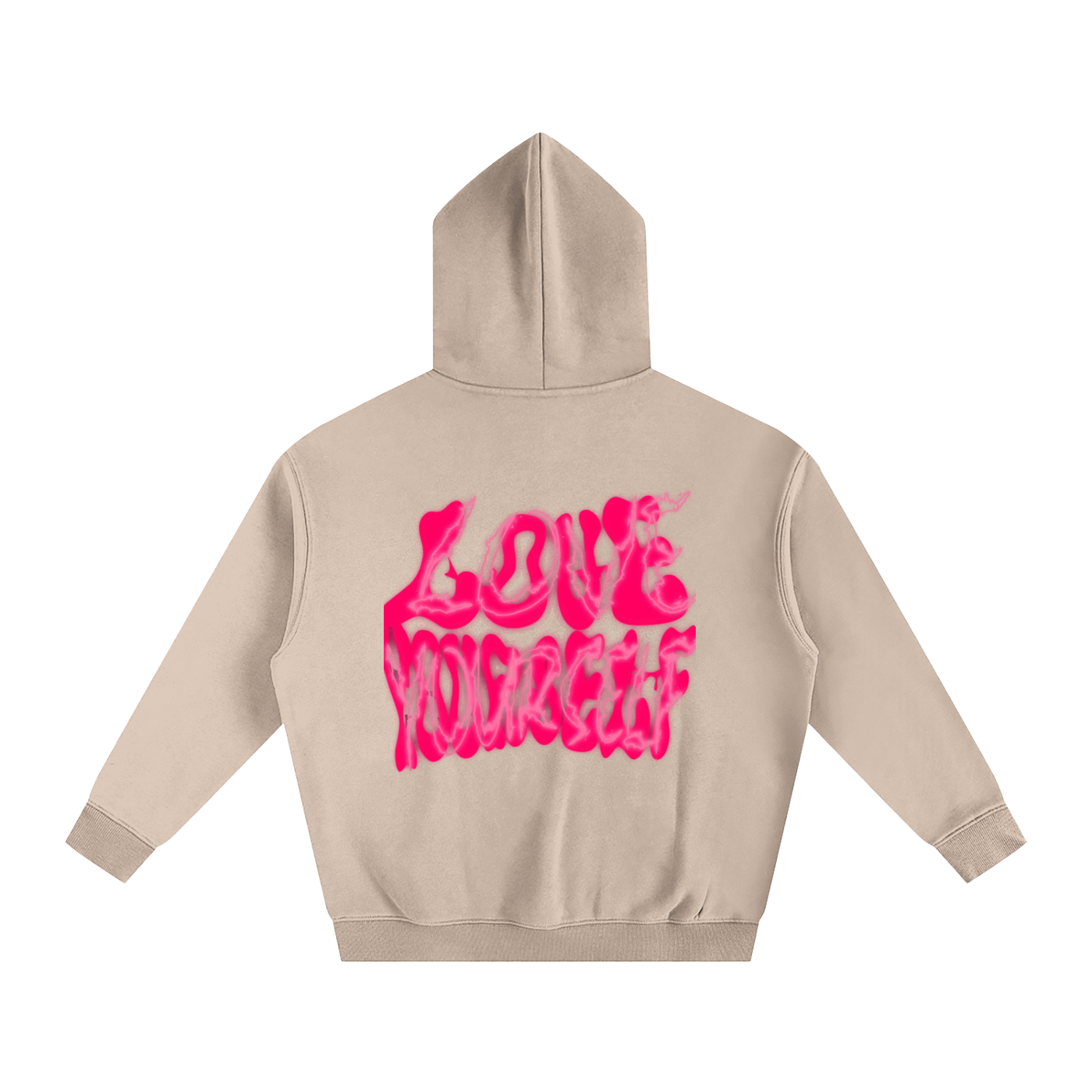 "Love Yourself" Oversize Fleeced Hoodie