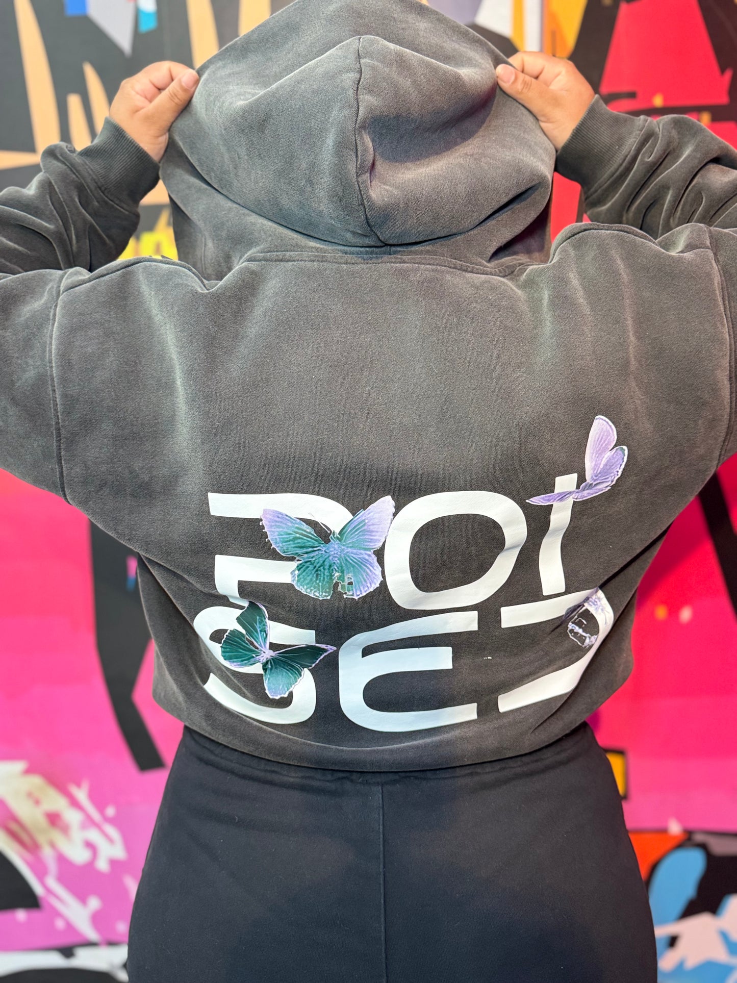 POI-SED Zip-Through Boxy Hoodie